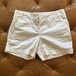 J. Crew White city fit chino shorts size 2